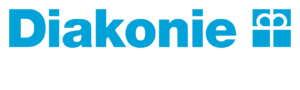 Logo mit dem Wort Diakonie in Blau neben einem blauen Symbol eines Kreuzes in einem Quadrat. Darunter steht Paderborn-Höxter e.V. in weißer Schrift auf schwarzem Grund. (Text mit KI erstellt)