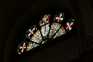 Kirchenfenster Ecclesia, St. Elisabeth, Warburg (Rimbeck)