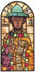 Der Prophet Daniel. Glasmalerei im Augsburger Dom, um 1100